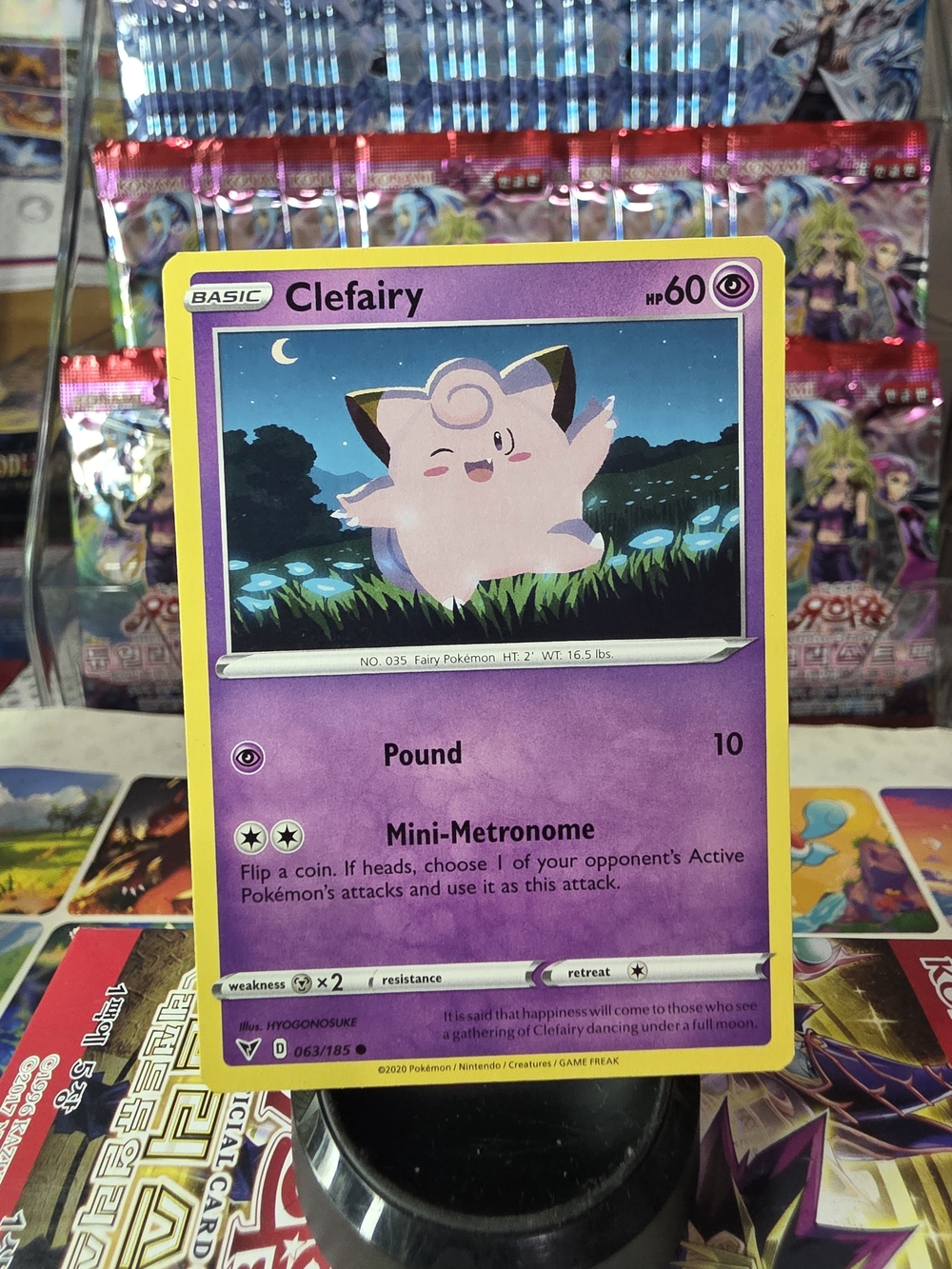 Clefairy Pokémon Card - Pink & Purple